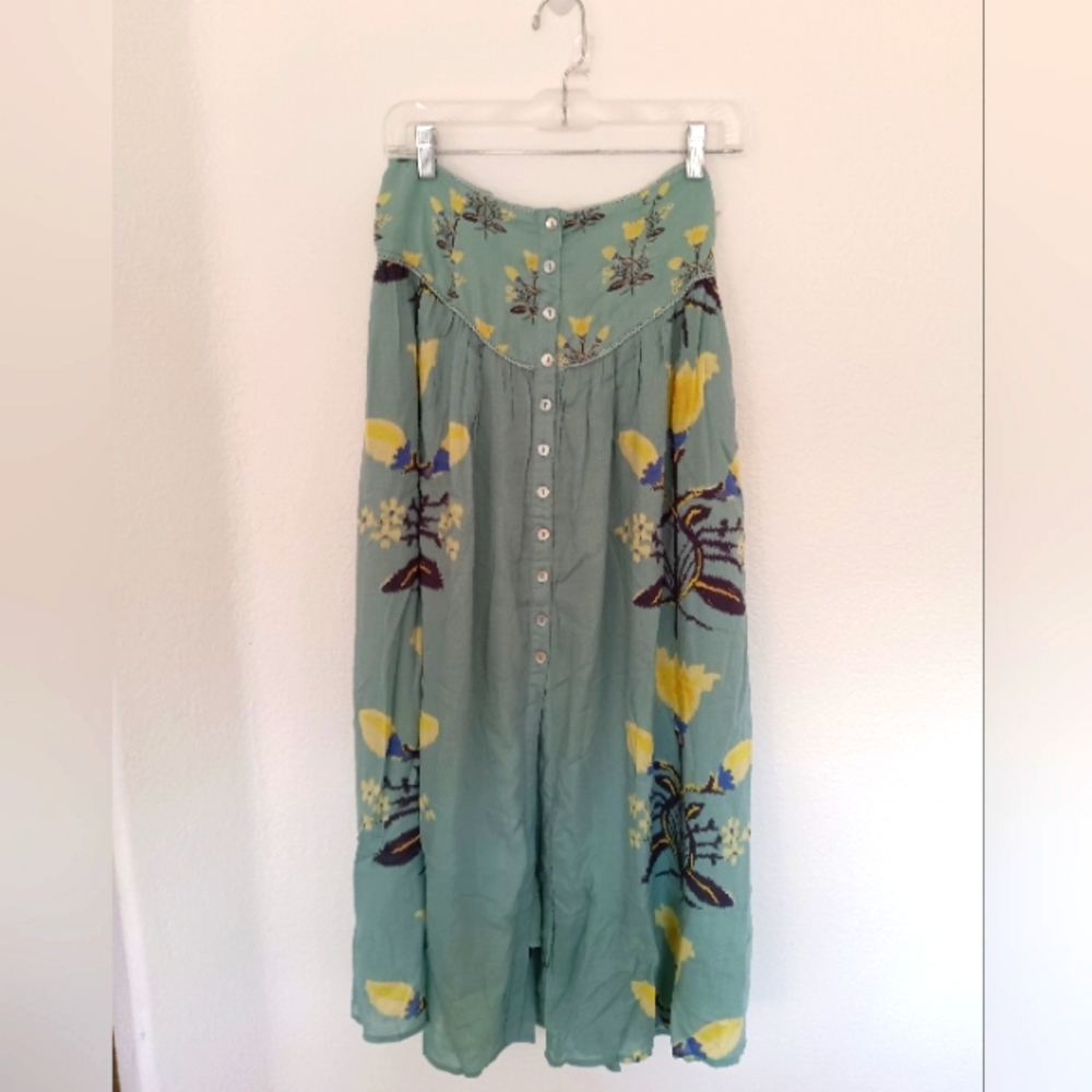 🦠NWOT Free People Sage Green Summer Skirt Set - Picture 5 of 7